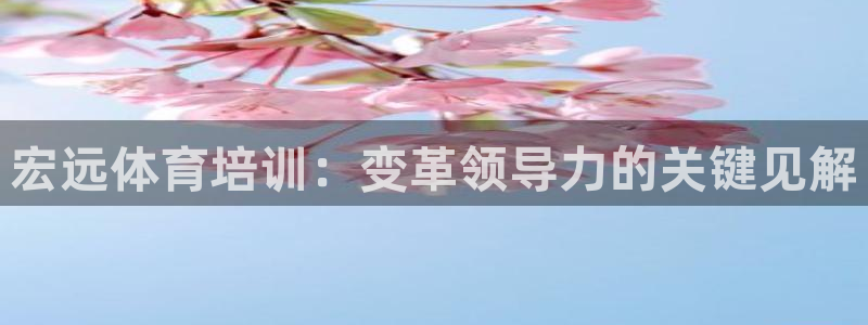极悦官网的登录方法是什么：宏远体育培训：变革领导力的