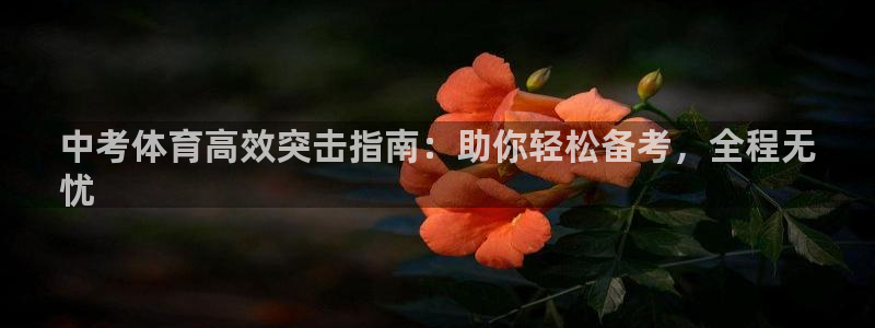 极悦平台布7O777：中考体育高效突击指南：助你轻松